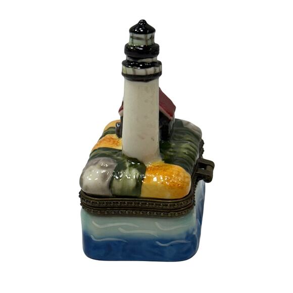 Cape Cod MA Lighthouse Hinged Trinket Box. - Picture 2 of 6